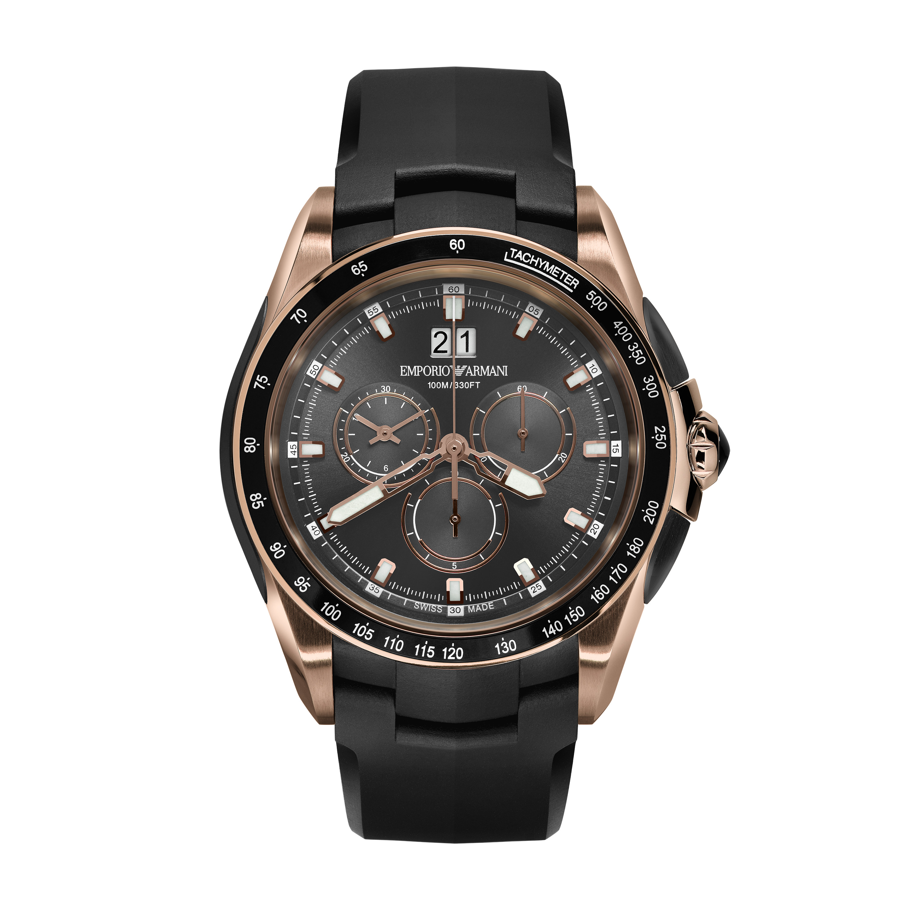 Emporio Armani Swiss Made ARS9103 - Cronografo uomo oro rosa gran data - Casavola Noci