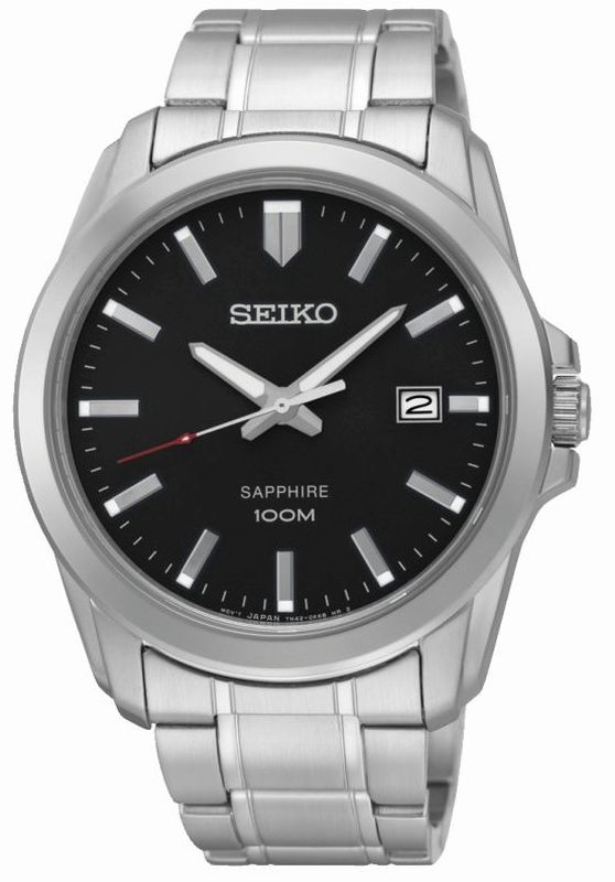 Seiko Classic Quartz SGEH49P1 - Orologio uomo acciaio quadrante nero - Casavola Noci