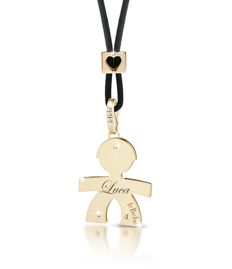 leBebe collana oro Classici LBB001 - Gioielleria Casavola Noci - ciondolo oro giallo maschietto