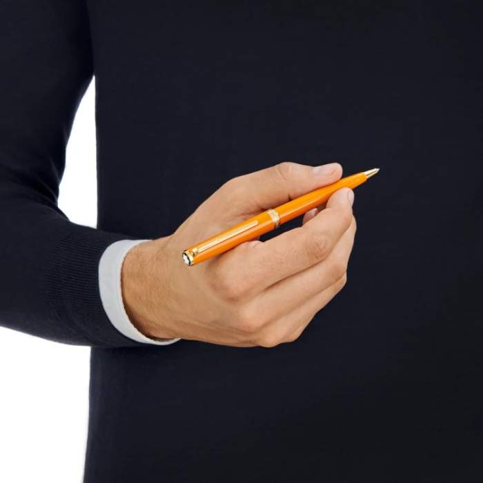 Pix Montblanc penna sfera arancio 119903 - Pregiata Resina Oro Giallo - Gioielleria Casavola Noci - tryon