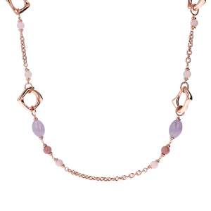 Bronzallure Collana Lunga WSBZ01224AMRDRQ - Quarzo - Ametista Casavola Noci