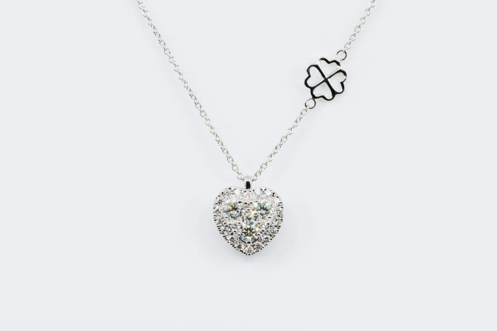 Collana cuore Liberty White - Gioielleria Casavola Noci - Idea regalo laurea donna ragazza