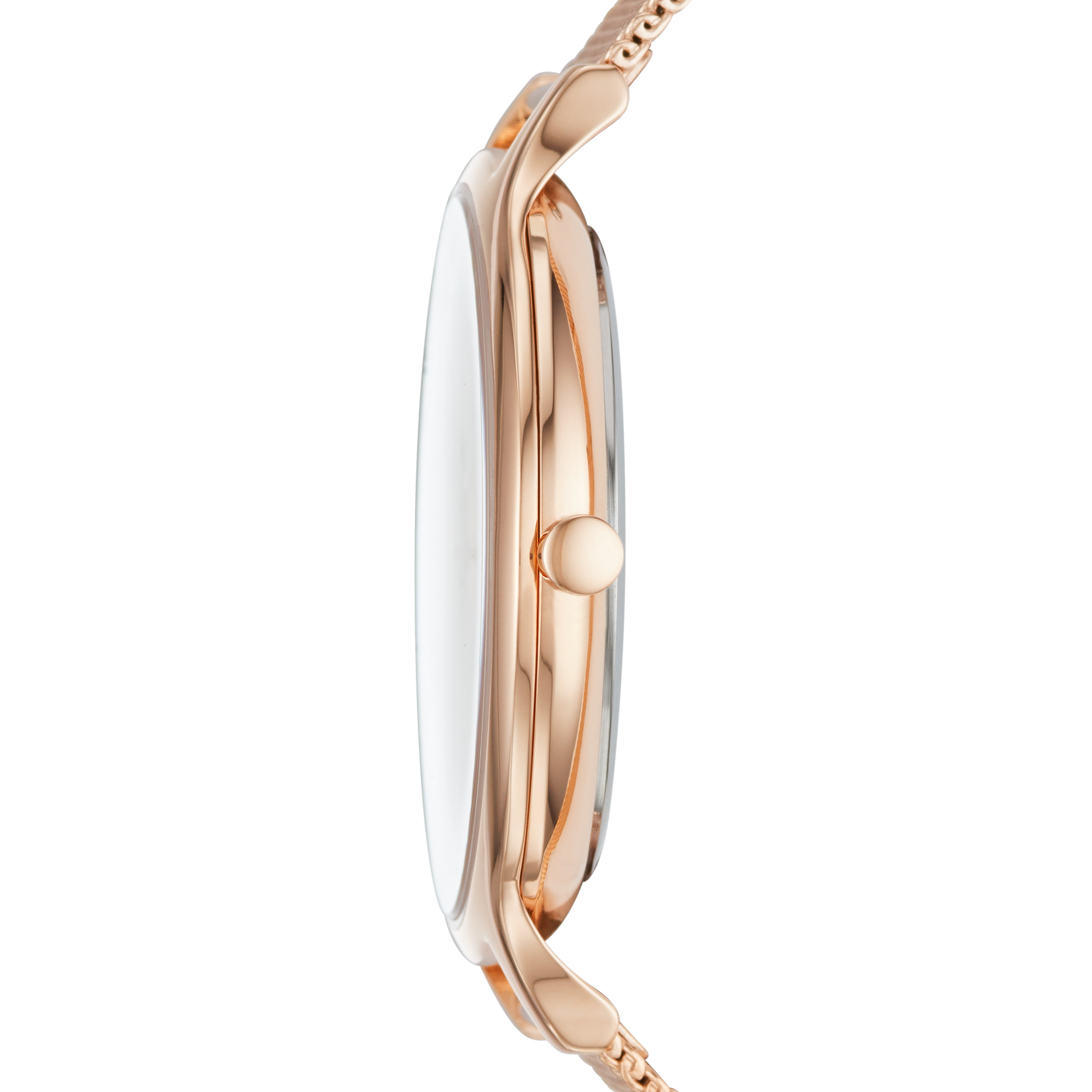 Orologio Skagen Kuppel Donna 32mm – Quadrante Oro, Cinturino In Lana Marrone Kvadrat, Movimento Quarzo, Impermeabile 50m, Stile Danese