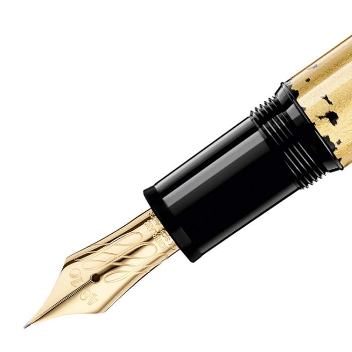 Montblanc Meisterstuck Gold Leaf Calligraphy Flex 119700 - Gioielleria Casavola Noci - penna stilografica da collezione - pennino flessibile - detail