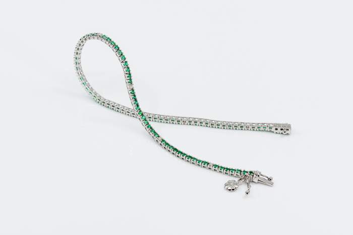 Bracciale tennis smeraldi e diamanti - Gioielleria Casavola Noci