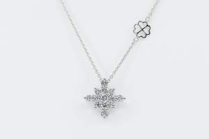 Collana Snowflake diamanti white - Casavola - Gioiellieri dal 1882 - Noci - Misura XL - Idea regalo donne