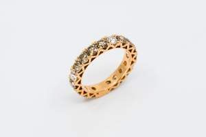 Girodito diamanti brown Infinity rosé - Gioielleria Casavola Noci - Caratura Importante - Idea regalo proposta matrimonio