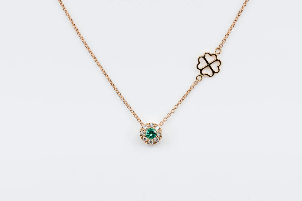 Collana Invisible Petite Émeraude Rose - Gioielleria Casavola Noci - idea regalo fidanzata occasione speciale