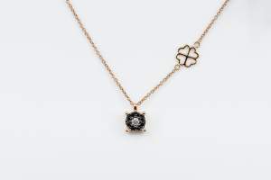 Collana Invisible Beau Black Diamond Rose - Gioielleria Casavola Noci - idea regalo fidanzato san valentino - natale