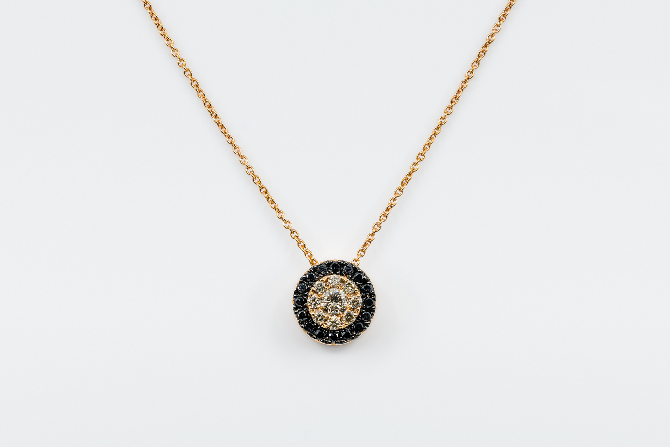 Collana Invisible tonda diamanti brown Rose - Gioielleria Casavola Noci - idea regalo uomo fidanzato di lusso - san valentino - natale