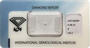 Diamante certificato IGI 0.06ct E VS2 - Gioielleria Casavola Noci - idee regalo investimento