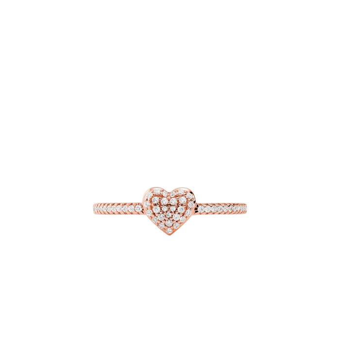 Michael Kors anello MKC1338AN791 | Gioielleria Casavola Noci | gioiello donna forma cuore oro rosa | front