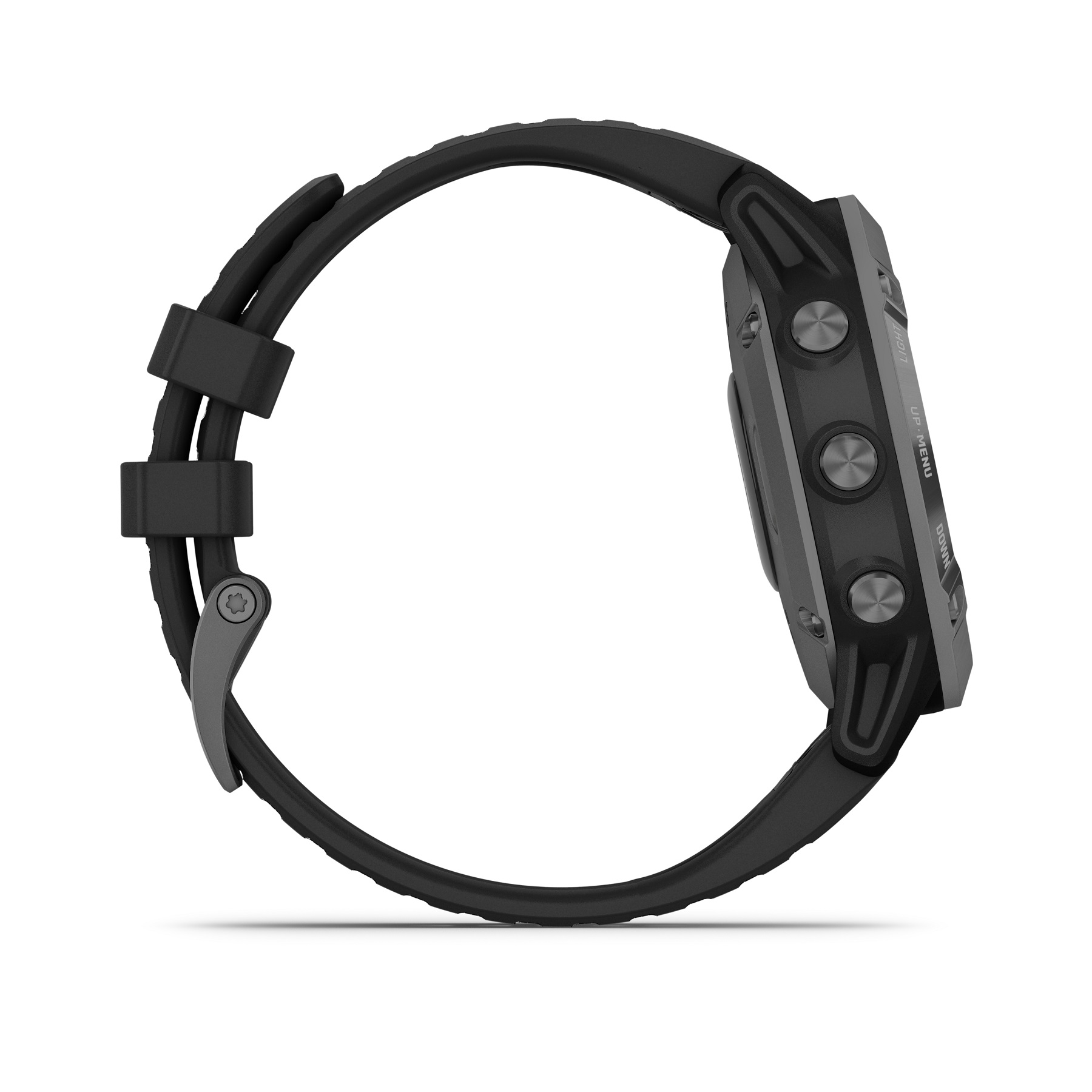 Garmin Fenix 6 Pro Solar slate gray cinturino black - Gioielleria Casavola Noci - smartwatch GPS multisport - pulsanti laterali