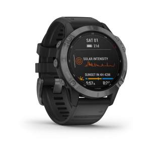 Garmin Fenix 6 Pro Solar slate gray cinturino black - Gioielleria Casavola Noci - smartwatch GPS per sportivi - front