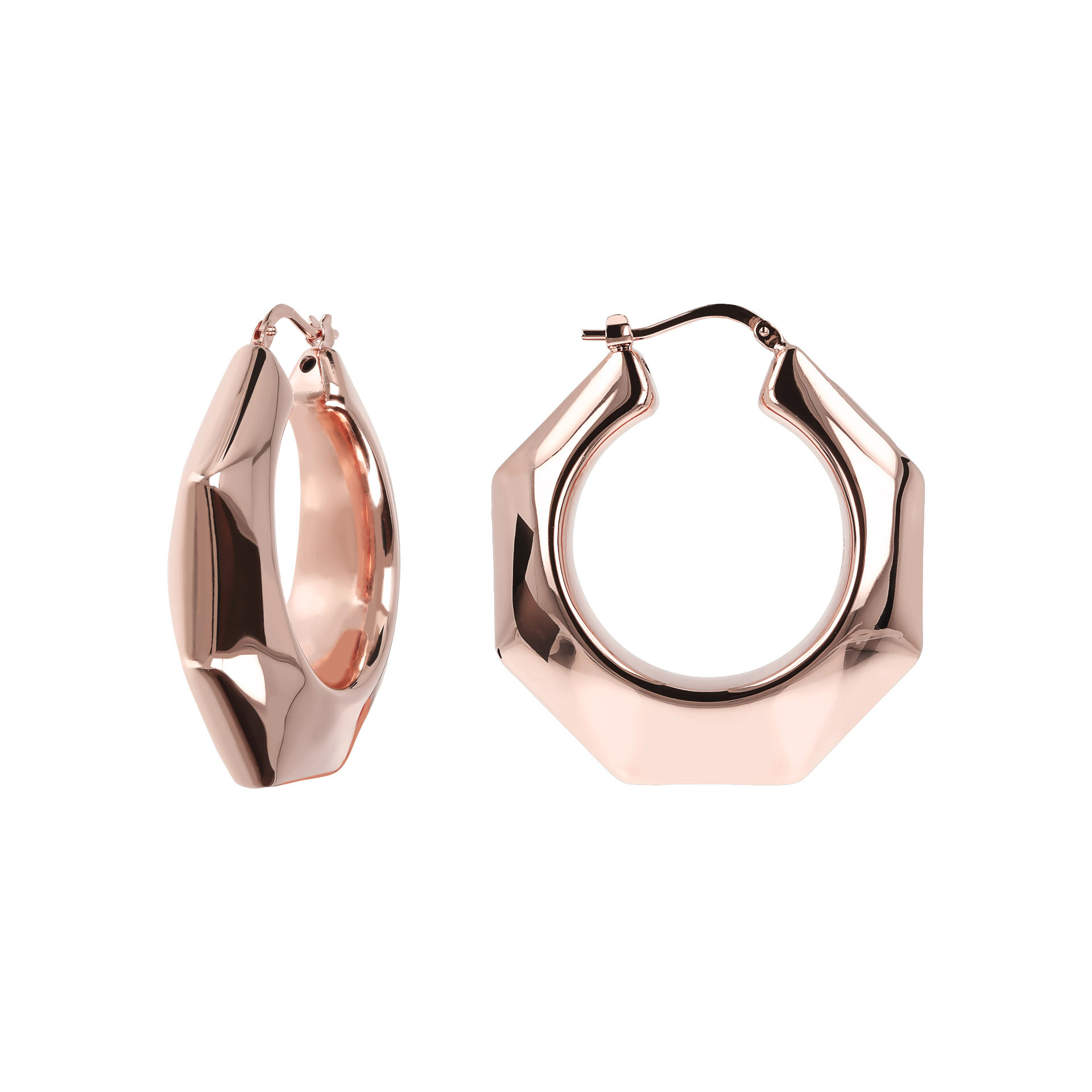 Bronzallure Orecchini Pendenti Donna Golden Rosé Con Zirconi Bianchi – Collezione Altissima, Made In Italy
