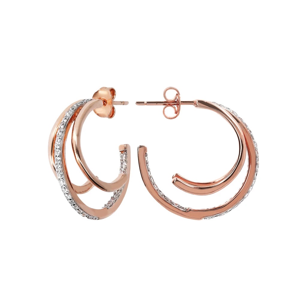 Orecchini cerchio Bronzallure WSBZ01595W idea regalo donna - Gioielleria Casavola Noci - dettaglio