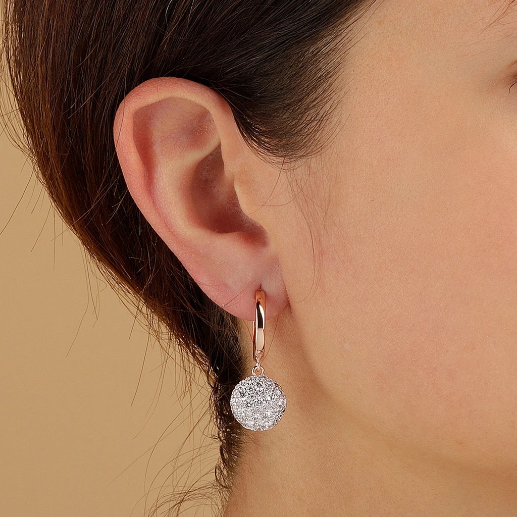 Orecchini pendenti Bronzallure WSBZ01592W idea regalo compleanno donna - Gioielleria Casavola Noci - indossato