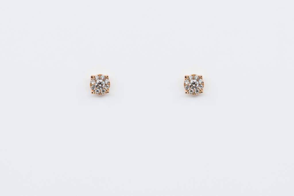 Orecchini Invisible oro rosa misura media - Gioielleria Casavola Noci - idee regalo compleanno fidanzata