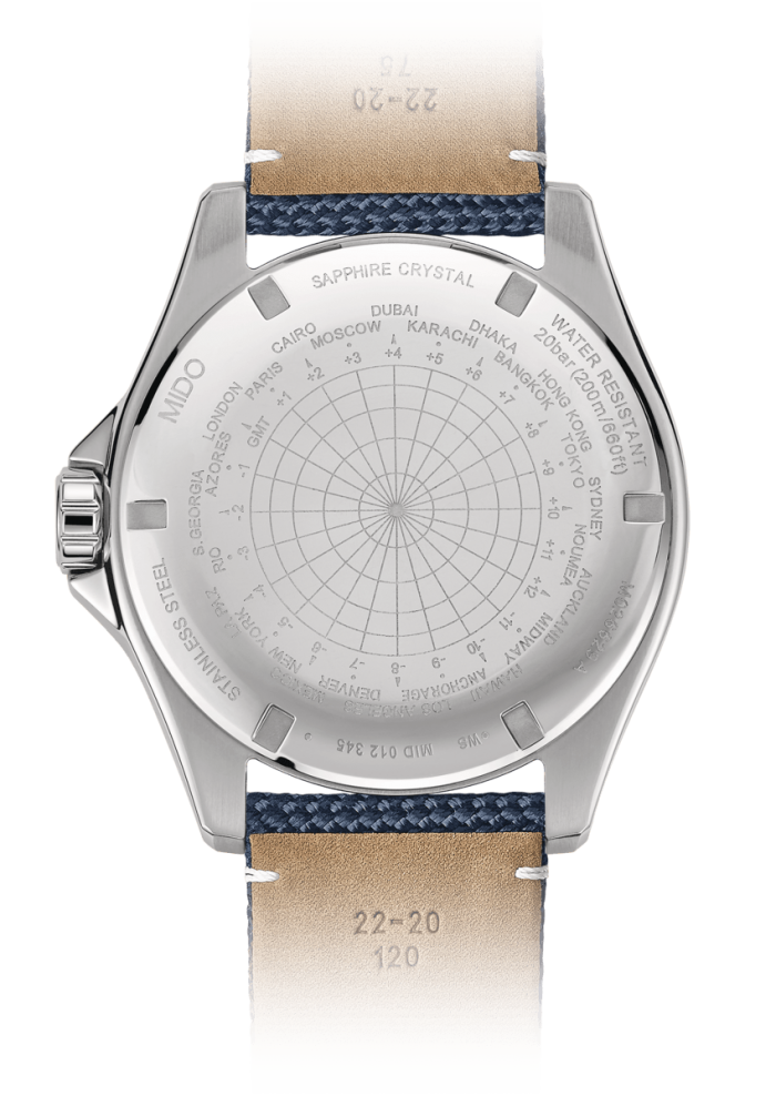Mido Ocean Star GMT M026.629.17.051.00 - Gioielleria Casavola di Noci - fondello - orologio automatico GMT - idee regalo uomo