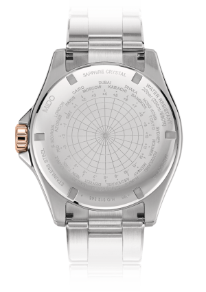 Mido Ocean Star GMT M026.629.22.051.00 - Gioielleria Casavola di Noci - fondello - orologio automatico uomo ghiera ceramica oro rosa