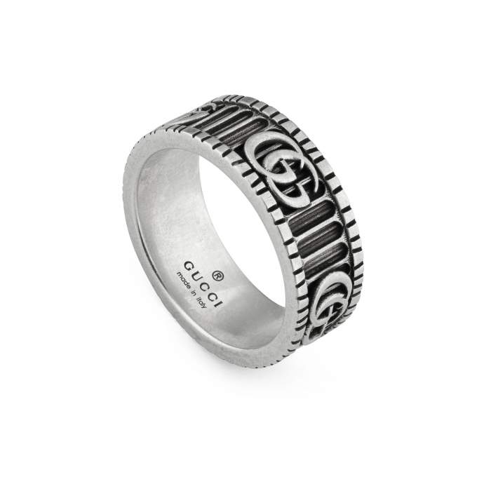 Gucci Jewelry Argento YBC551899001 - Gioielleria Casavola Noci - anello anticato doppia G Marmont - idee regalo