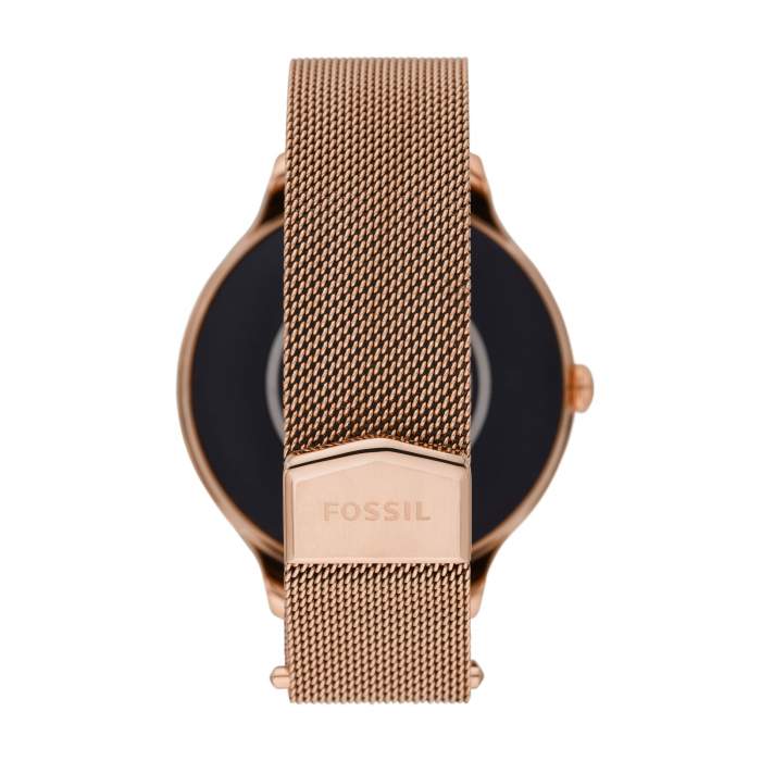Fossil Gen 5E FTW6068 - smartwatch Wear OS Google - Gioielleria Casavola Noci - bracciale maglia milanese oro rosa - idee regalo donne