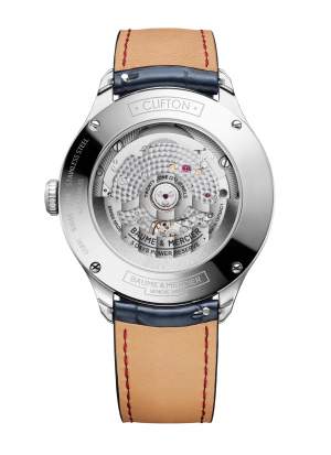 Baume et Mercier Clifton Baumatic M0A10549 - Gioielleria Casavola Noci - orologio automatico fasi lunari - fondello - idee regalo uomo