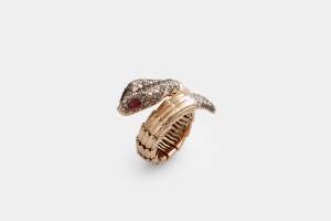 Crivelli anello serpente oro diamanti