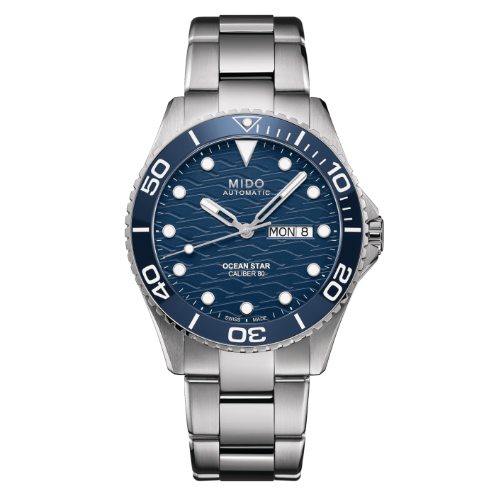 Mido Ocean Star 200C M042.430.11.041.00 - Gioielleria Casavola di Noci - orologio automatico acciaio - ghiera blu - main - idee regalo uomo