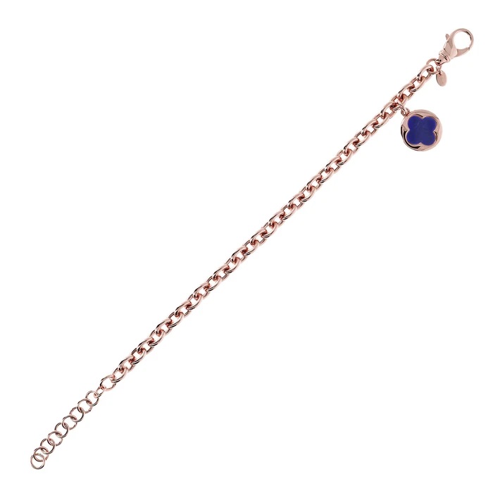 Bracciale quadrifoglio Bronzallure WSBZ00912LA - Gioielleria Casavola Noci - idee regalo donne per ogni occasione - steso - oggetto portafortuna