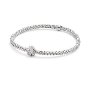 Fope bracciale Flex it Prima oro bianco 7448 - Gioielleria Casavola Noci - idee regalo donne - diamanti