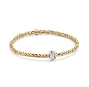 Fope bracciale Flex it Prima oro giallo 744B - Gioielleria Casavola Noci - idee regalo donne - diamanti