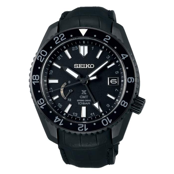 Seiko Prospex LX Line SNR035J1 - Gioielleria Casavola Noci - orologio automatico GMT uomo - cinturino coccodrillo