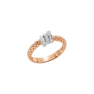 Fope anello Prima oro rosa AN743PAVE - Gioielleria Casavola Noci - idee regalo donne - diamanti