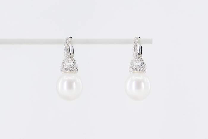 Orecchini perle australiane diamanti Prestige - Gioielleria Casavola Noci - idee regalo donne anniversario matrimonio