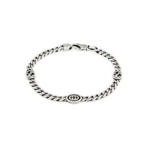 Gucci Jewelry Argento YBA678660001 - Gioielleria Casavola Noci - bracciale interlocking G unisex - idee regalo