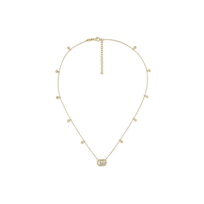 Gucci Jewelry YBB481624001 - Gioielleria Casavola Noci - collana gg running oro giallo con diamanti - idee regalo donne