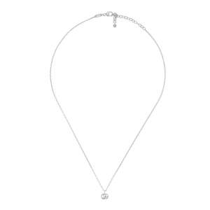 Gucci Jewelry YBB481638002 - Gioielleria Casavola Noci - collana in oro bianco gg running con diamante - idee regalo donne