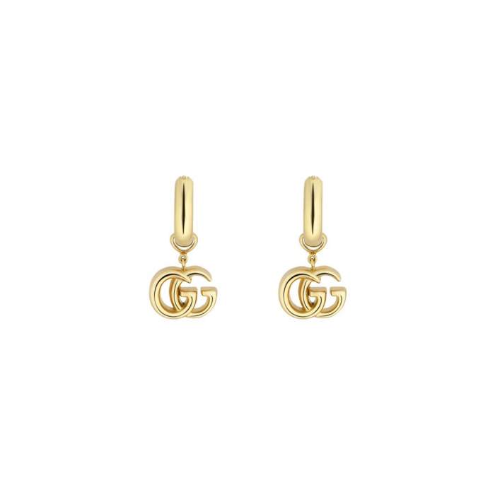 Gucci Jewelry YBD582017001 - Gioielleria Casavola Noci - orecchini pendenti GG in oro giallo - idee regalo donne