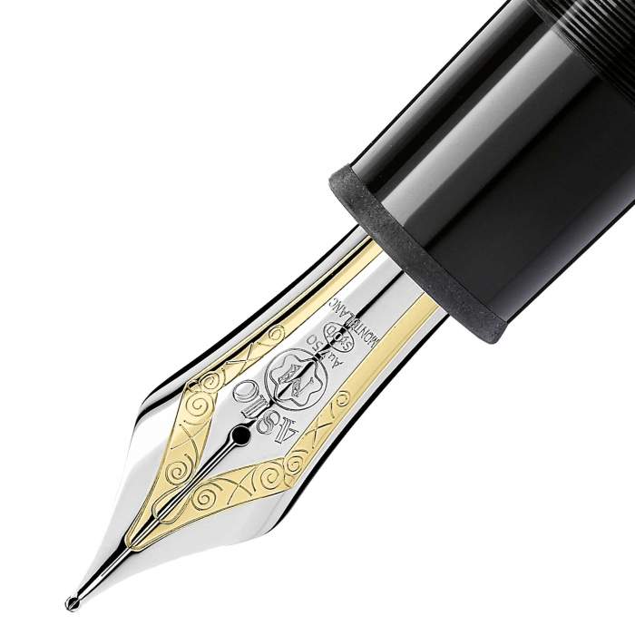 Montblanc Meisterstuck stilografica 149 114229 - Gioielleria Casavola Noci - penna calligrafia di lusso - dettaglio pennino M