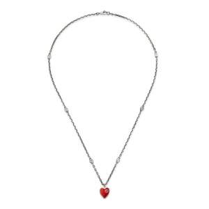 Gucci Jewelry Argento YBB645545001 - Gioielleria Casavola Noci - collana cuore rosso - idee regalo donne