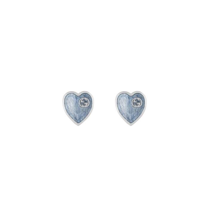 Gucci Jewelry Argento YBD645547002 - Gioielleria Casavola Noci - orecchini cuore blu - idee regalo donne