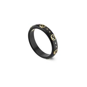 Gucci Jewelry YBC679262001 - Gioielleria Casavola Noci - anello oro giallo color nero - idee regalo fidanzata