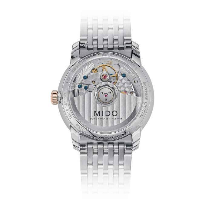 Mido Baroncelli Heritage M027.207.22.016.00 - Gioielleria Casavola Noci - orologio automatico donna con diamanti - idea regalo - fondello