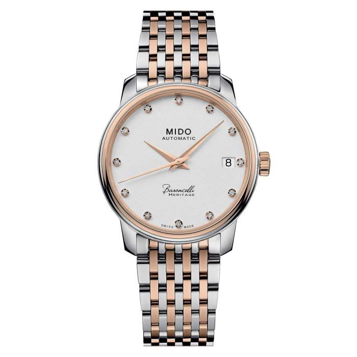 Mido Baroncelli Heritage M027.207.22.016.00 - Gioielleria Casavola Noci - orologio automatico donna con diamanti - idea regalo - main