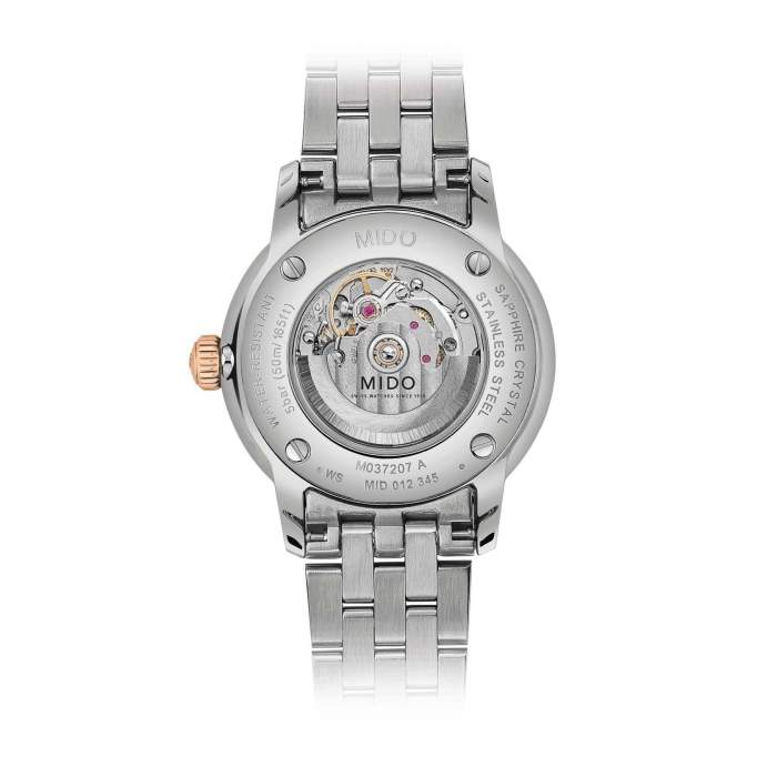Mido Baroncelli Signature M037.207.21.031.00 - Gioielleria Casavola Noci - idea regalo donna - orologio svizzero automatico - fondello