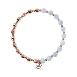 Bracciale Rainbow Bronzallure WSBZ01431BLA - Gioielleria Casavola di Noci - idee regalo compleanno ragazza - perline agata blue lace
