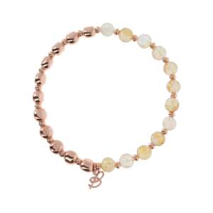 Bracciale Rainbow Bronzallure WSBZ01431CT - Gioielleria Casavola di Noci - idee regalo compleanno ragazza - perline quarzo citrino