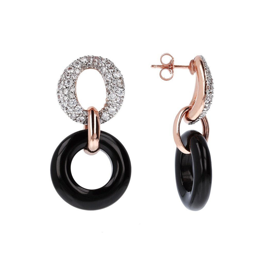 Orecchini pendenti cerchio Bronzallure WSBZ01381BO - Gioielleria Casavola di Noci - idee regalo compleanno moglie - gioielli tondi