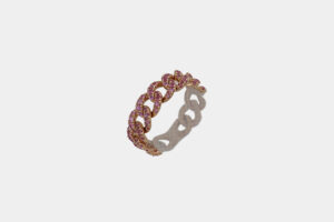 Crivelli anello groumette zaffiri rosa - Gioielleria Casavola di Noci - idea regalo compleanno fidanzata - oro rosa